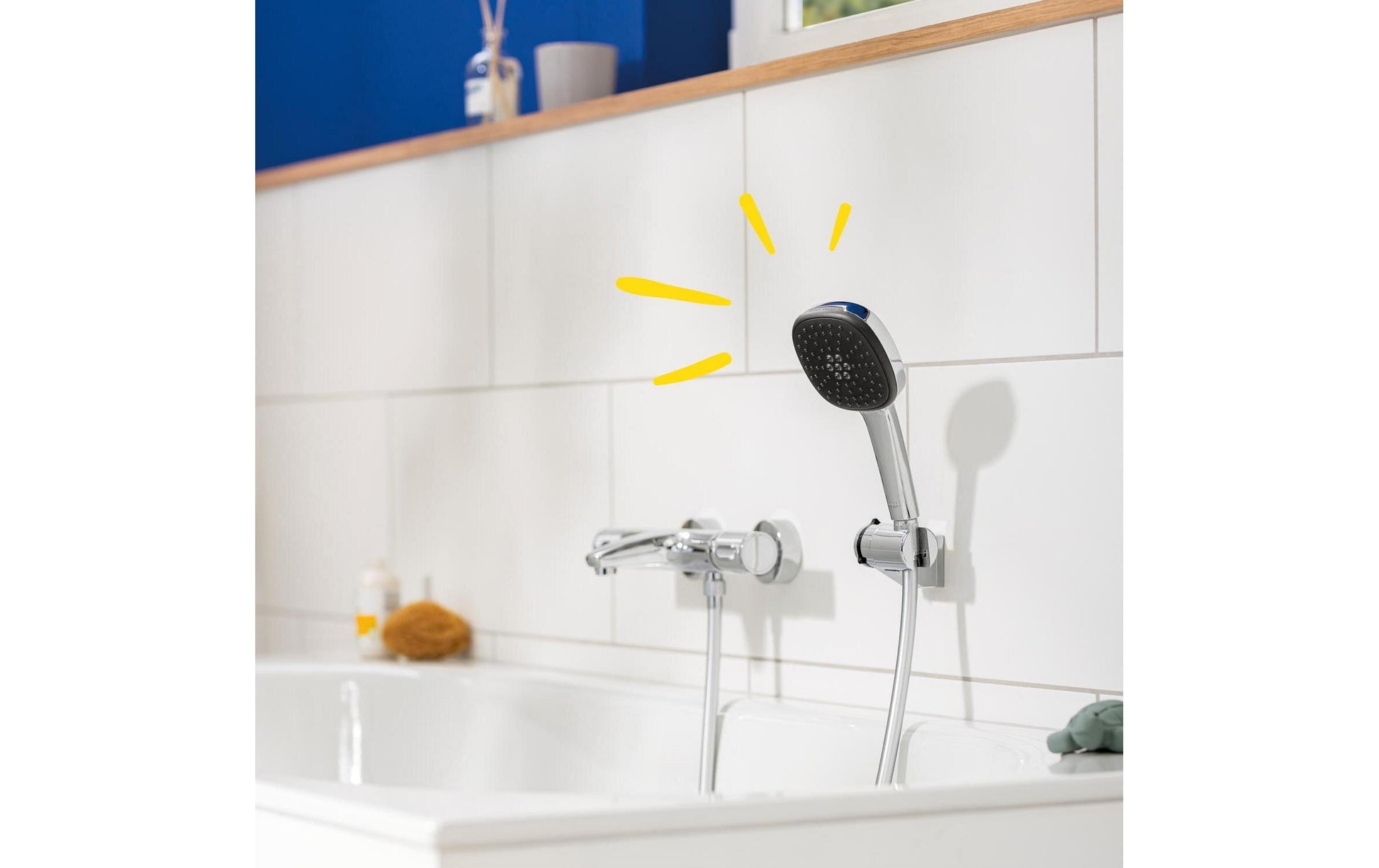 GROHE Vitalio Comfort 110 II Handbrause – Kunststoff, Chrom, 2 Strahlarten, 1/2" Anschluss, 5,6 l/min