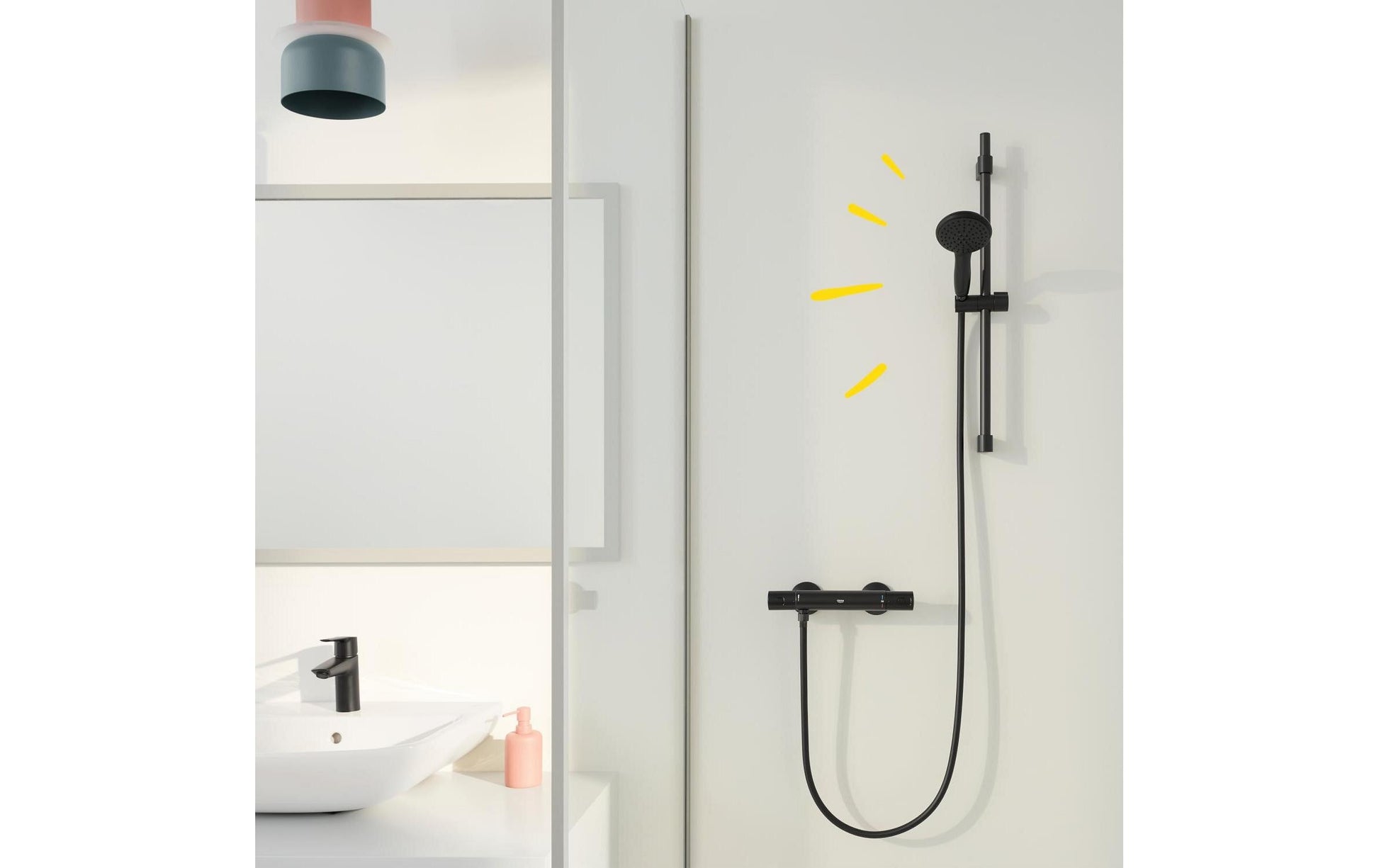 GROHE Vitalio Start 110 II Handbrause – Kunststoff, Anschluss 1/2", 2 Strahlarten, Schwarz