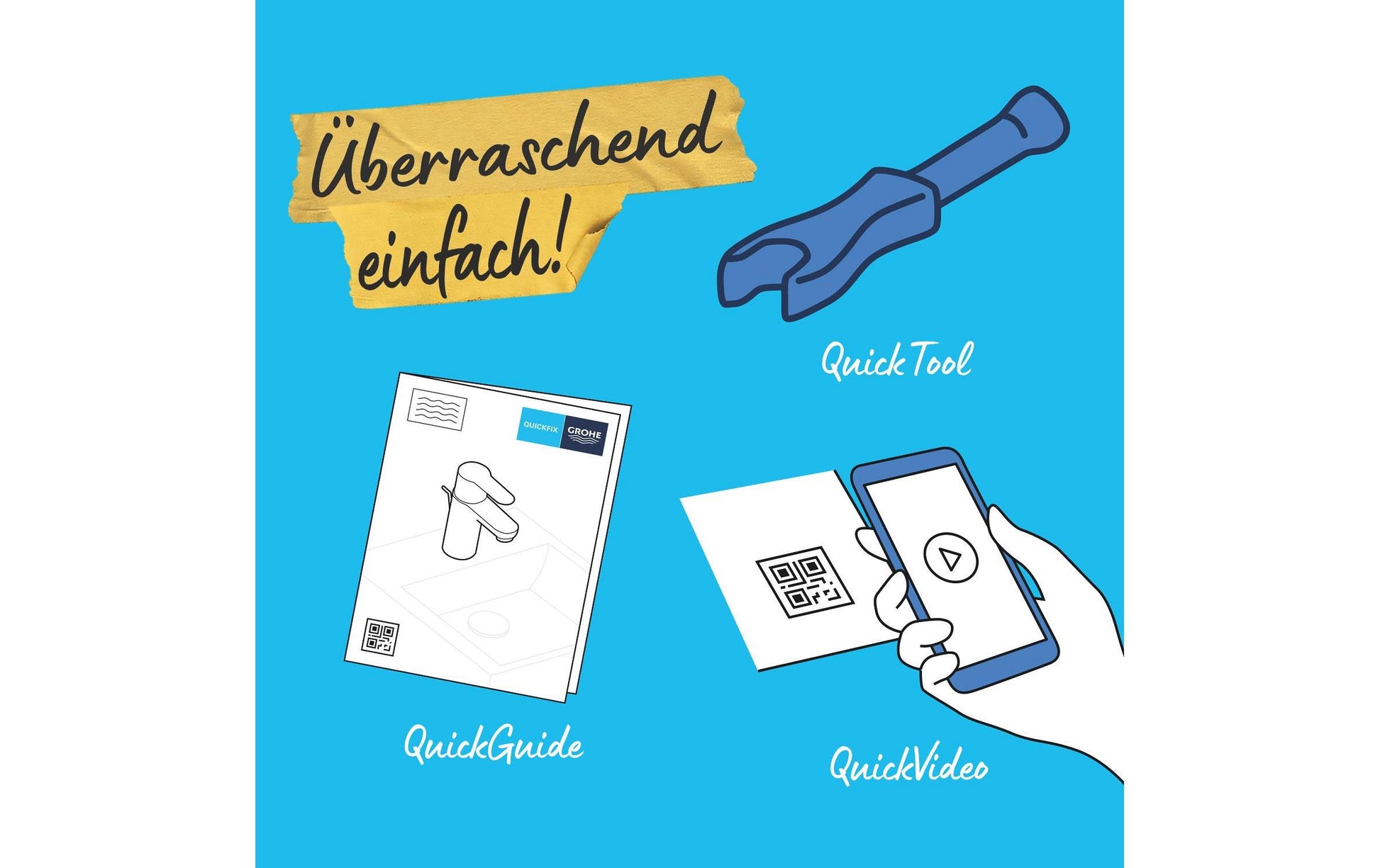 GROHE Start S Unterputz-Badebatterie – Einhebelmischer, Metall, Schwarz