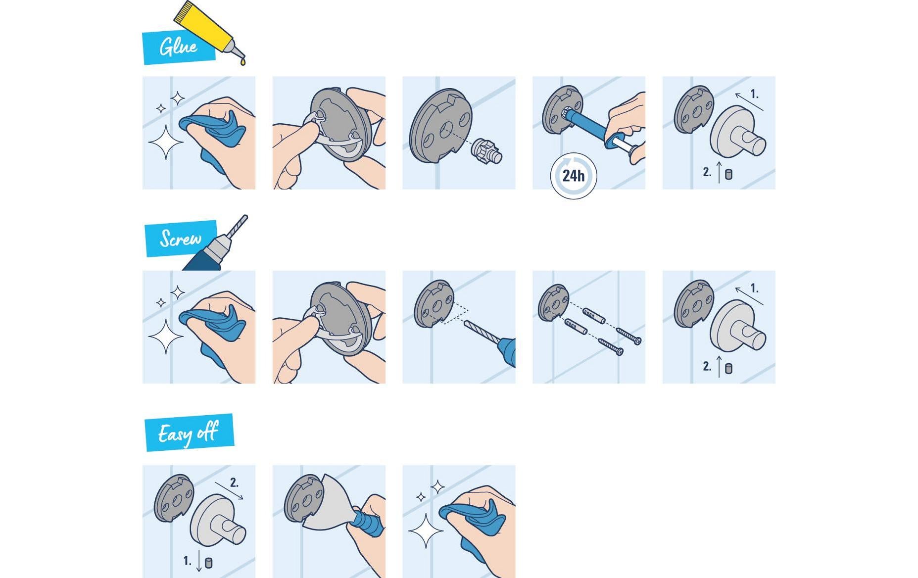 GROHE Haken – Metall, zum Schrauben, Chrom