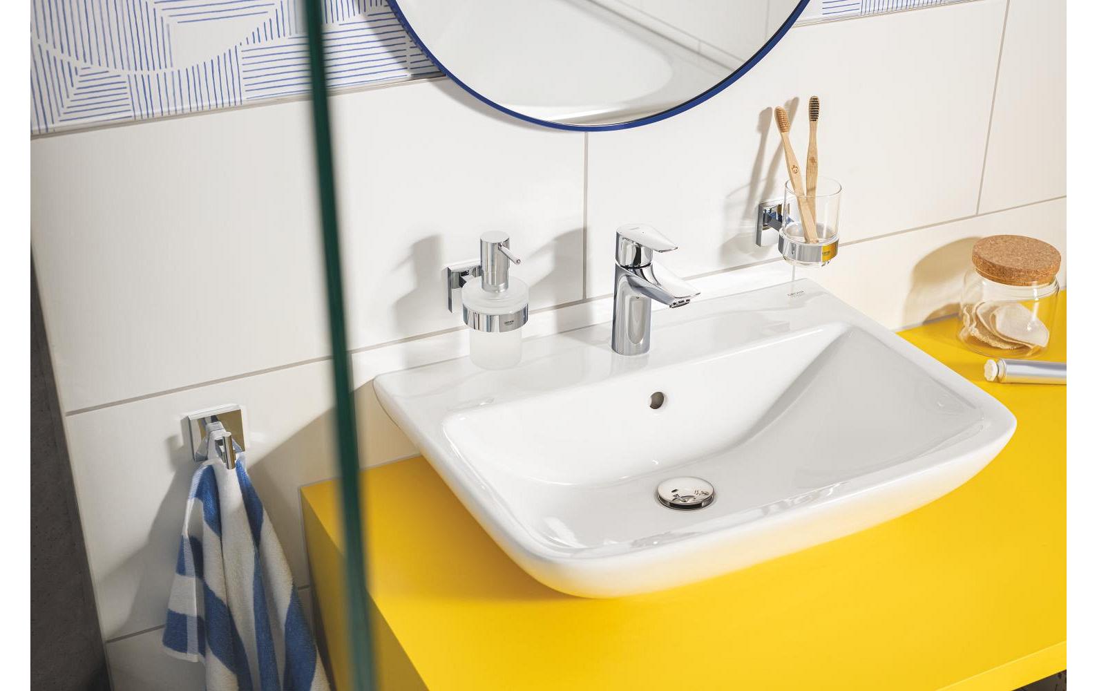 GROHE Start Cube – Seifenspender, manuell, 160 ml, Wandmontage, Chrom, mit Halter