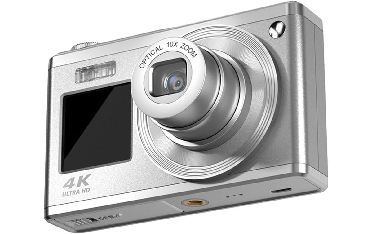 AgfaPhoto Realishot DC9200 – Kompaktkamera, 24 MP, 4K 30 fps, 10× optischer Zoom, Grau