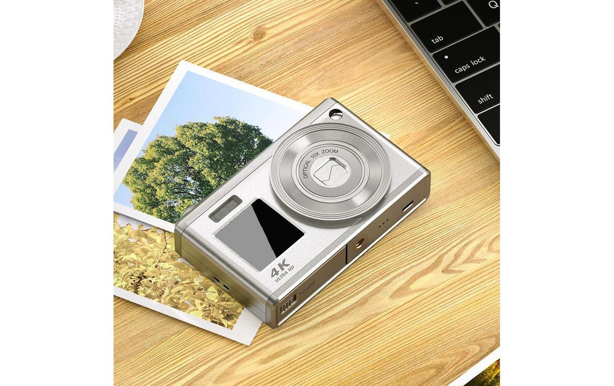 AgfaPhoto Realishot DC9200 – Kompaktkamera, 24 MP, 4K 30 fps, 10× optischer Zoom, Grau