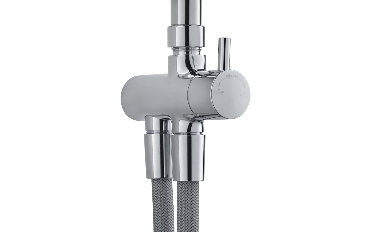 Diaqua Duschsystem Fano – 113 cm Schlauchlänge, Messing, Chrom, Ohne Mischer