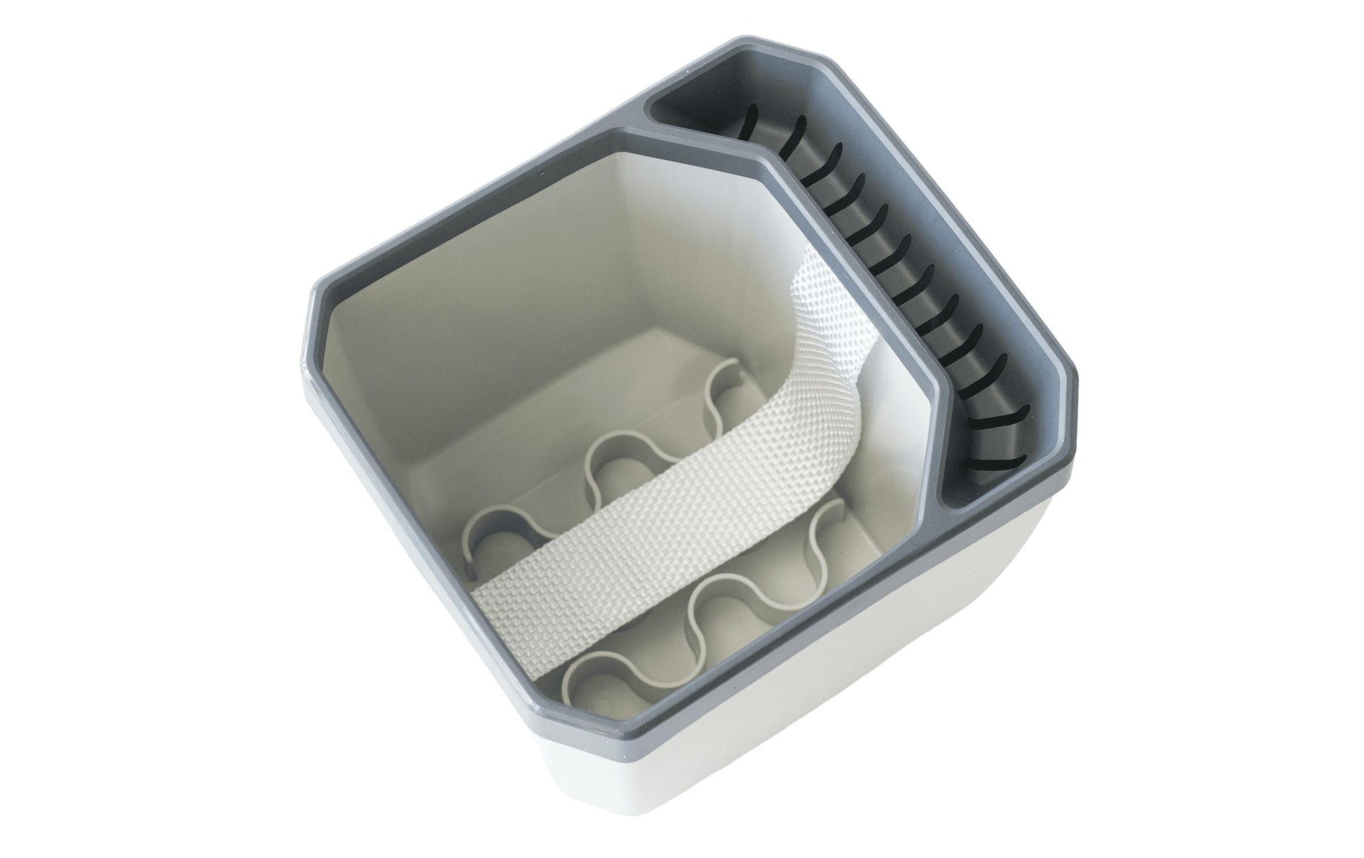 Gusta Garden Kräutertopf – für Innen und Aussen – 50 × 14,9 × 14,5 cm – Polypropylen, weiss – 3-teilig