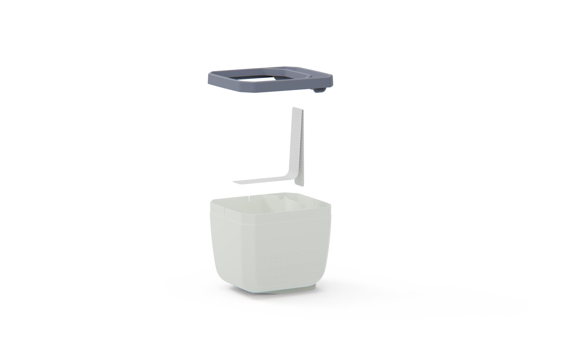 Gusta Garden HERBS BUDDY Kräutertopf – 3-teilig – Polypropylen, grau