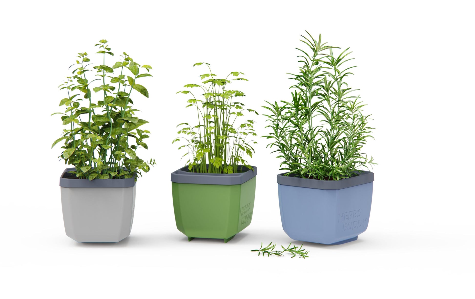 Gusta Garden Kräutertopf – 3-teilig – 10500 ml – Polypropylen, mehrfarbig