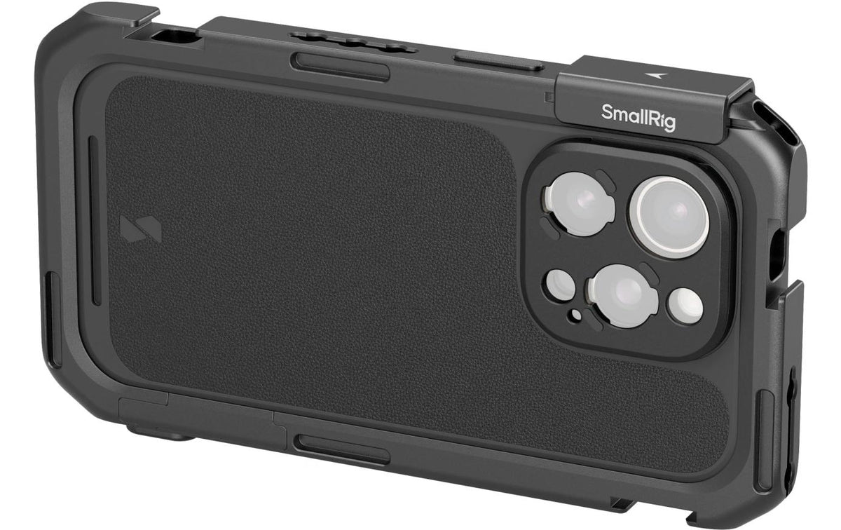 SmallRig Mobile Video Cage 4828 – Foto-/Video-Griff – Aluminium, TPU – für iPhone 16 Pro – Schwarz