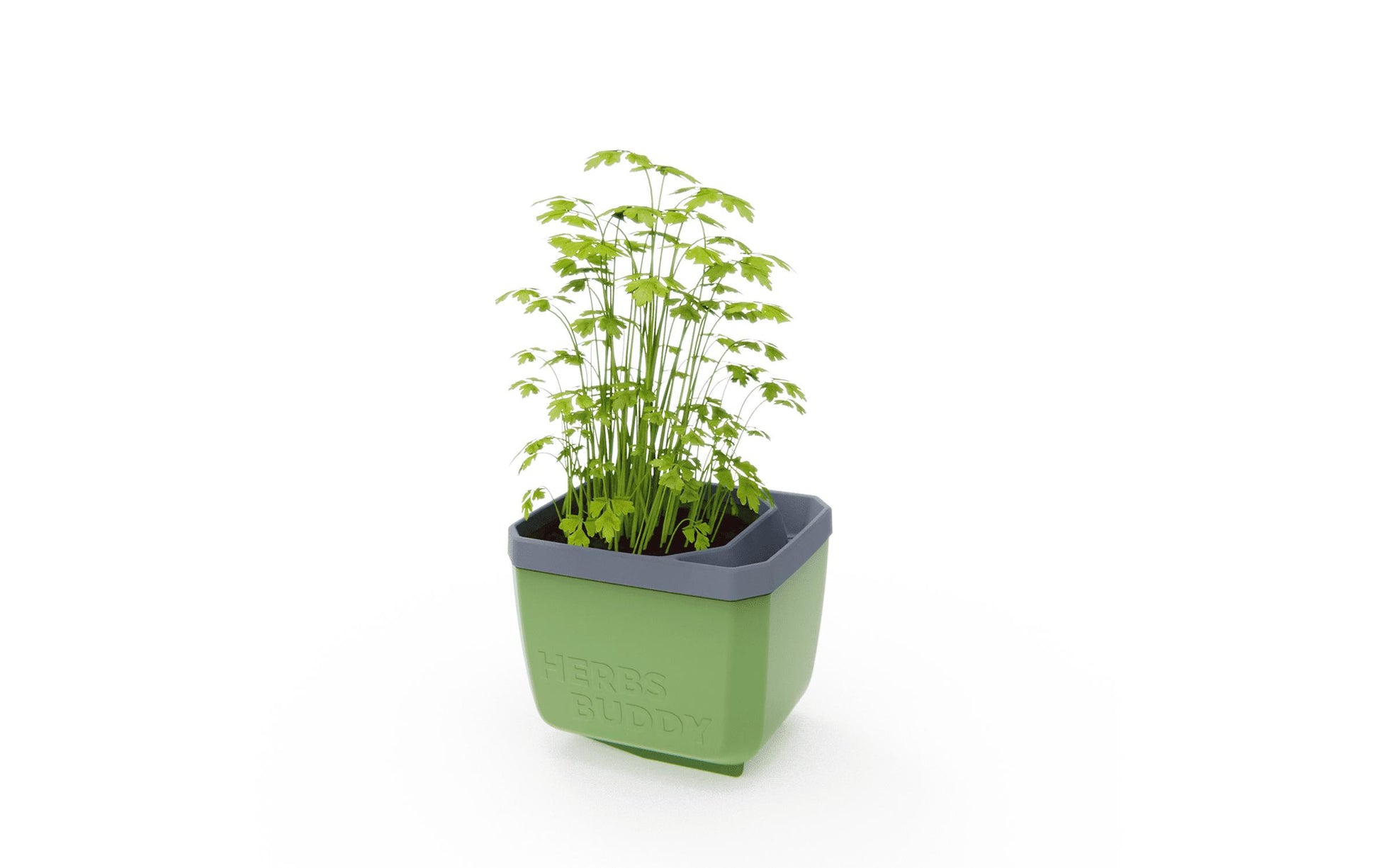 Gusta Garden Pflanztopf – 3,5 l – Polypropylen (PP), Dunkelgrün – 16,3 × 14,5 × 14,9 cm – 3-teilig