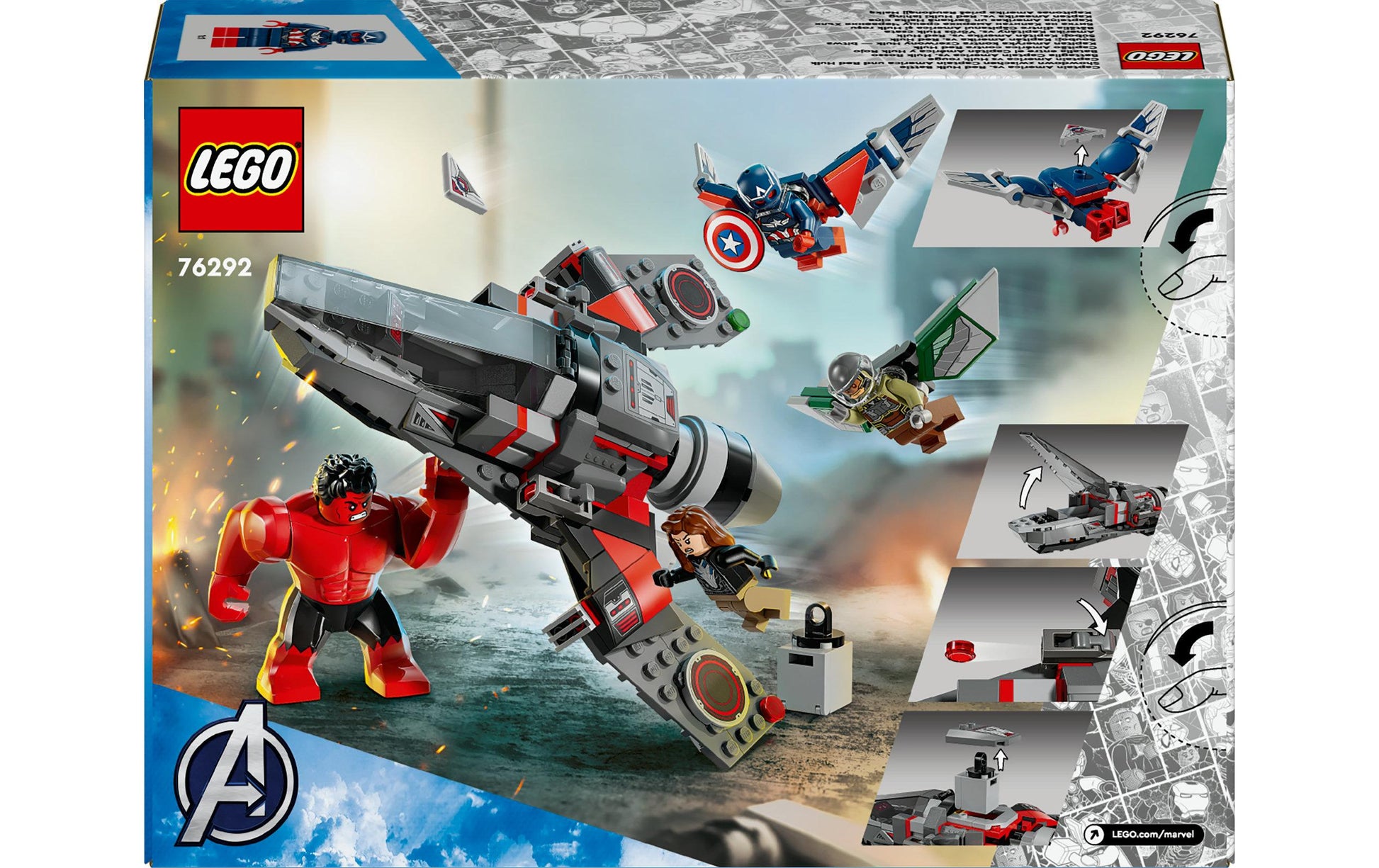 LEGO Bauset – Captain America und Red Hulk – 223-teilig – ab 8 Jahren