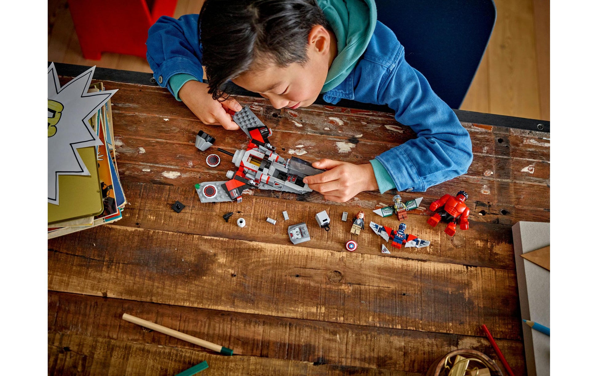 LEGO Bauset – Captain America und Red Hulk – 223-teilig – ab 8 Jahren