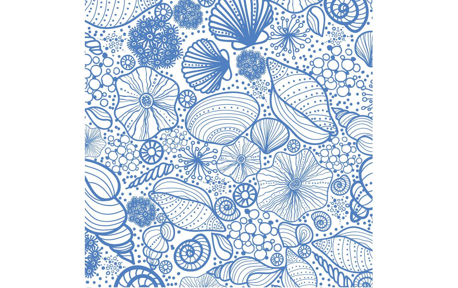 Paper + Design Servietten Muschel – mehrfarbig – 33 × 33 cm, 3-lagig – 20 Stück