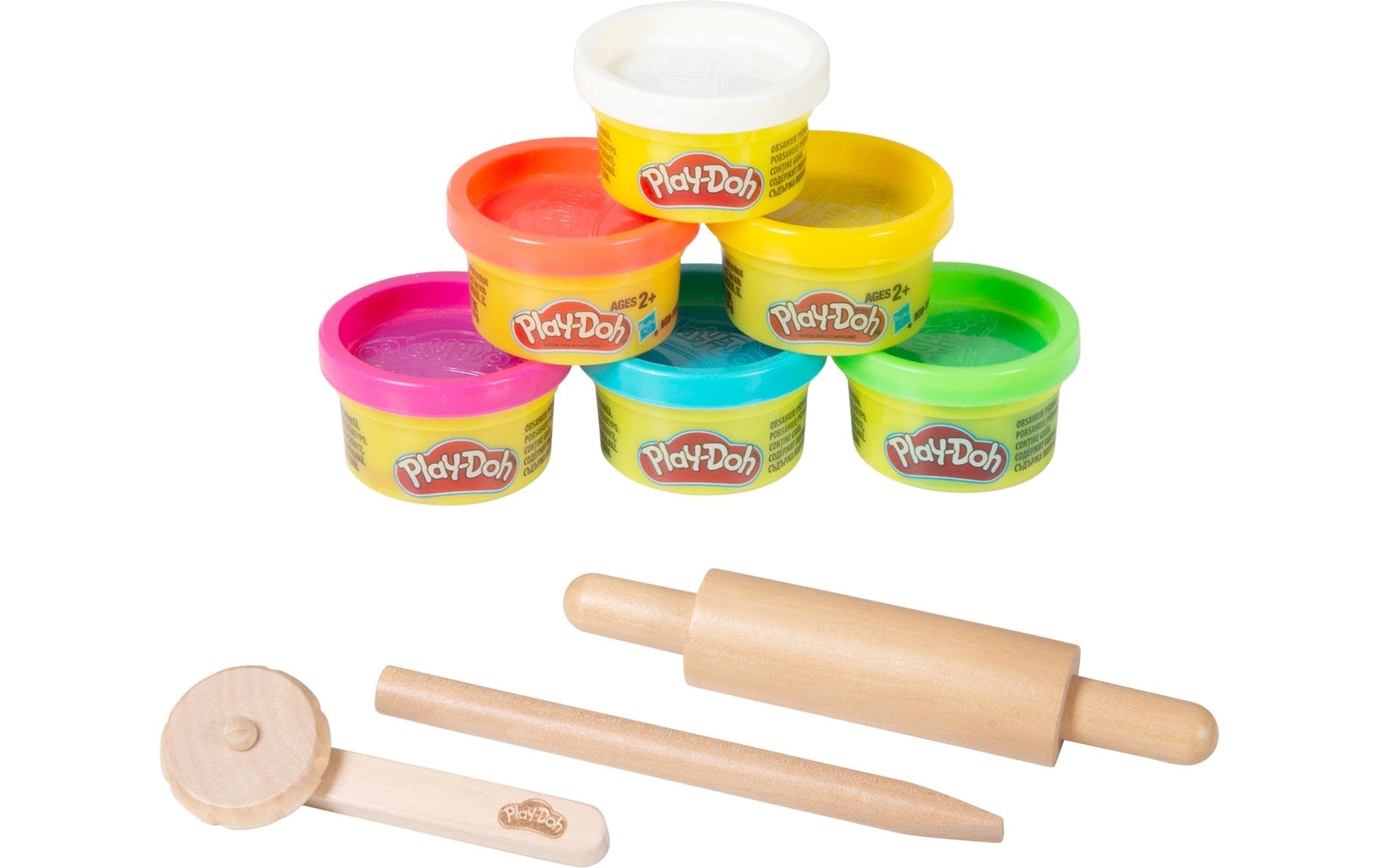 roba Play-Doh Knete-/Modelliermasse-Set – 10-teilig – Ab 3 Jahren – Mit Nudelholz, FSC-zertifiziert