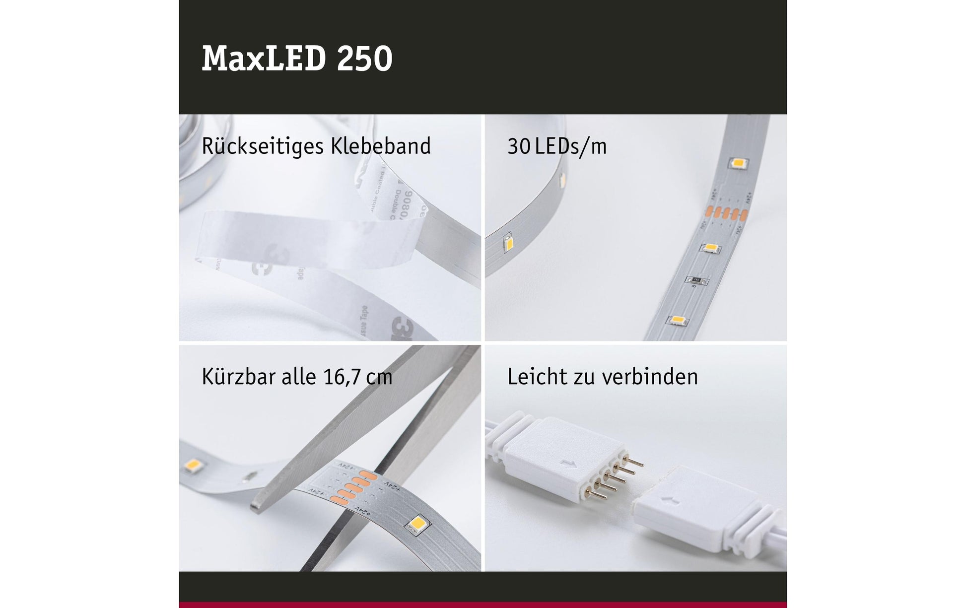 Paulmann LED-Strip 1 m – 2700–6500 K, 270 lm, 3,5 W – IP20 – 1 Stk. – Weiss, Kunststoff