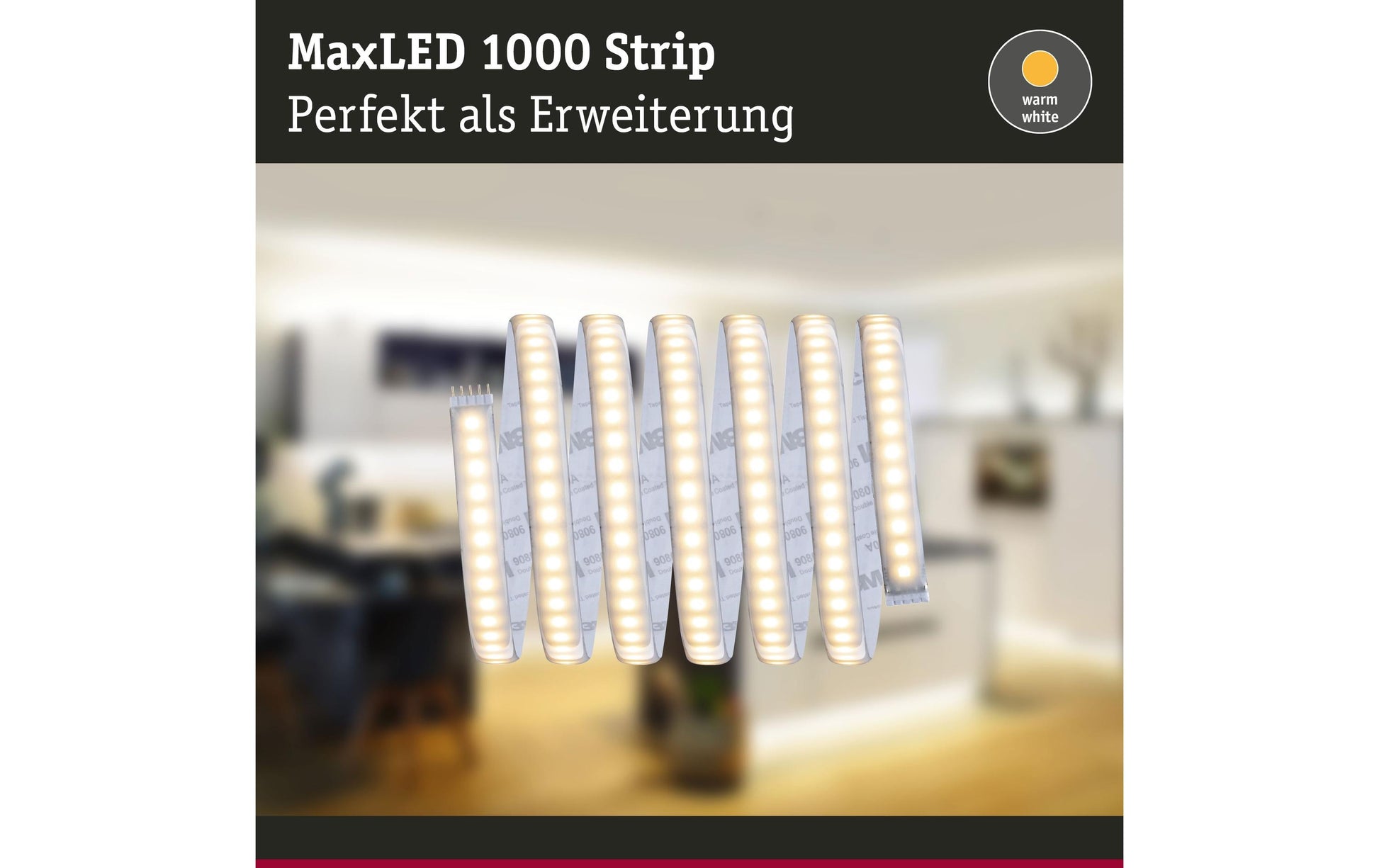 Paulmann LED-Strip 2,5 m – Warmweiss, 2200 lm, 29 W – IP44 – 1 Stk.