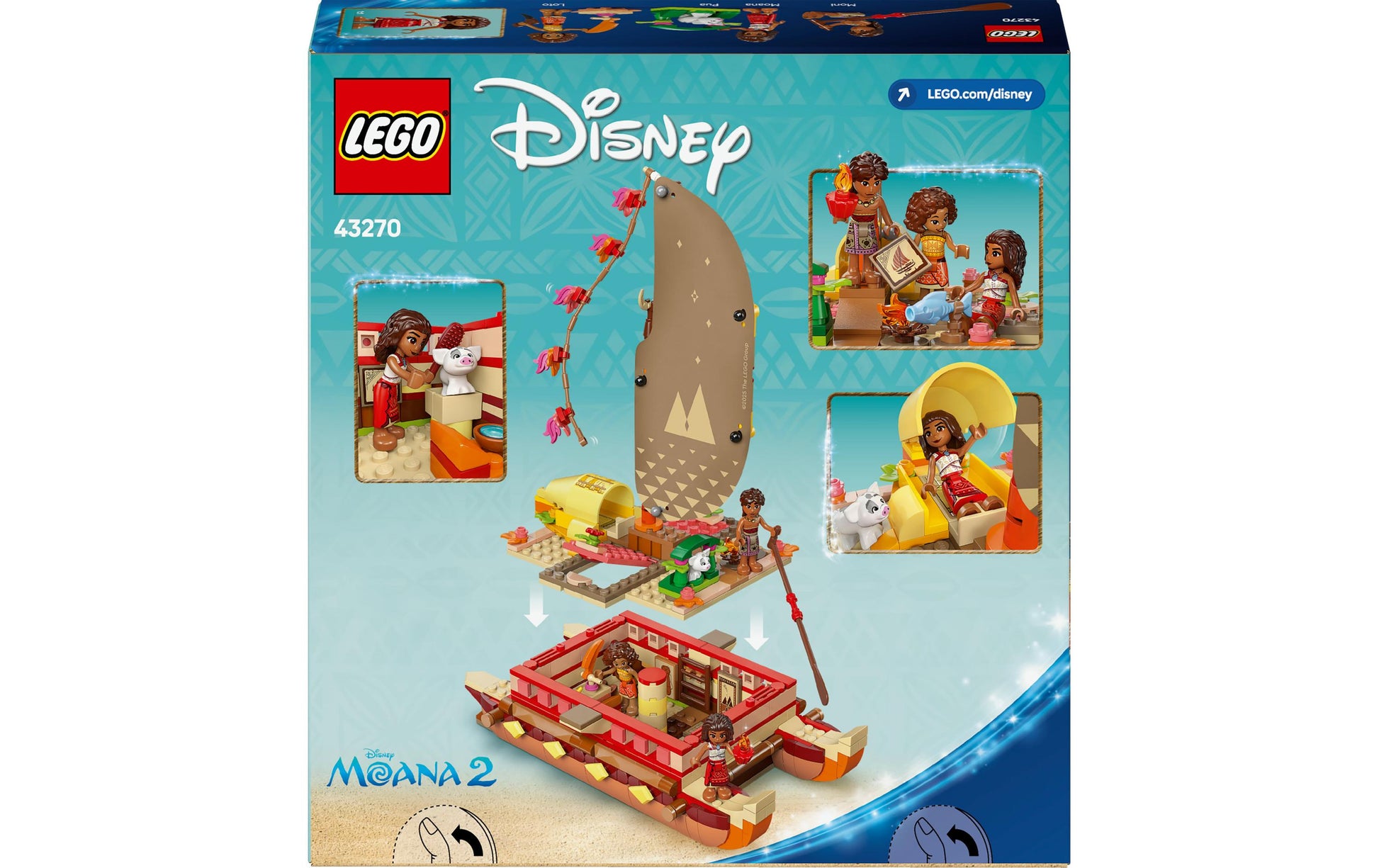 LEGO Set Vaianas Abenteuerfloss – 529-teilig – ab 6 Jahren – Disney Princess