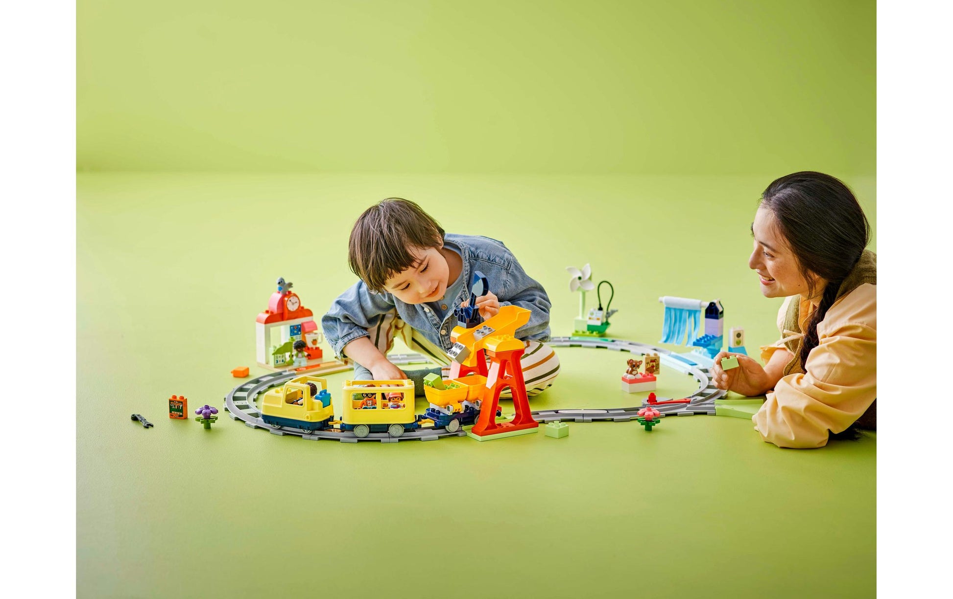 LEGO DUPLO Grosse interaktive Eisenbahn – 103-teilig – 48 × 12,4 × 52,3 cm – ab 3 J.