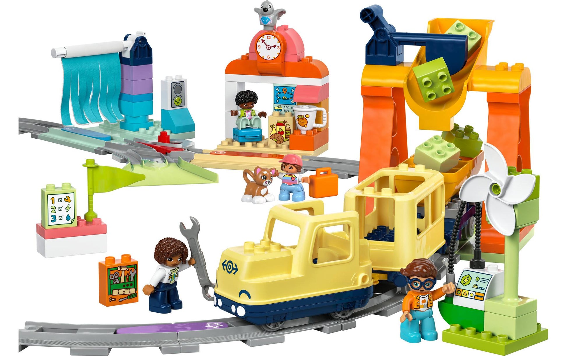 LEGO DUPLO Grosse interaktive Eisenbahn – 103-teilig – 48 × 12,4 × 52,3 cm – ab 3 J.