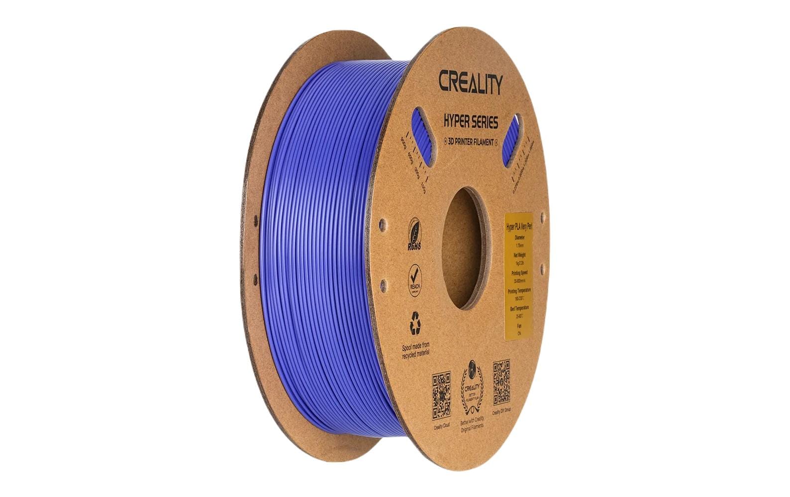 Creality 3D-Drucker-Filament Hyper PLA 1,75 mm Perlblau, 1 kg
