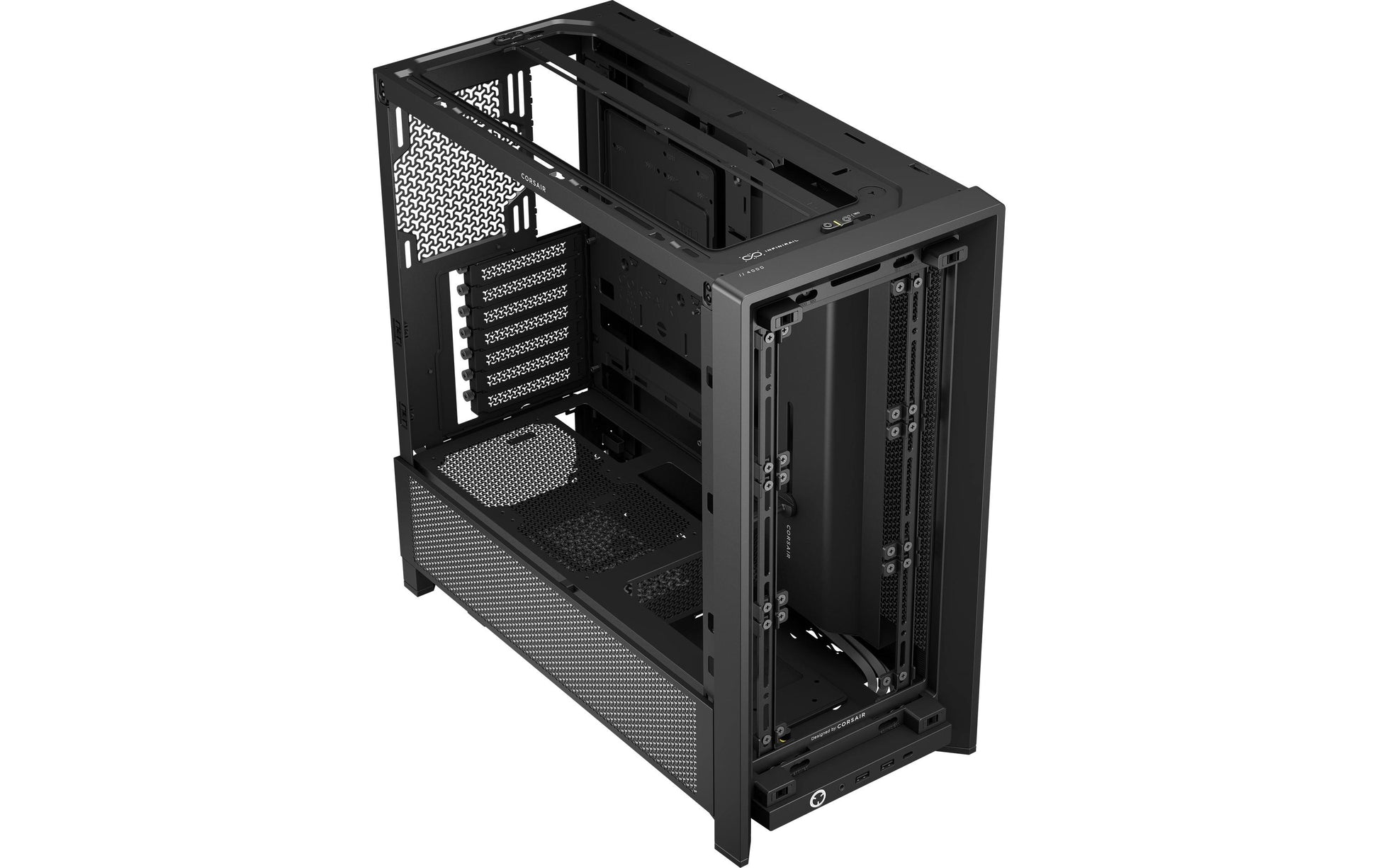 Corsair 4000D – PC-Gehäuse – Midi Tower, Schwarz, ATX/EATX, Seitenfenster, 7 Erweiterungsslots