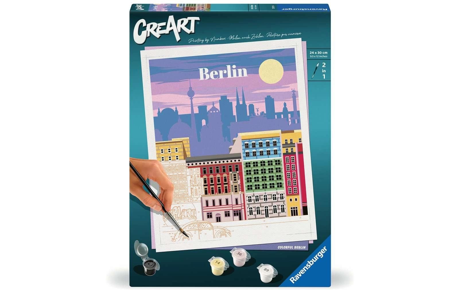 Ravensburger CreArt – Malen-nach-Zahlen-Set – Colorful Berlin – 24 × 30 cm – ab 12 Jahren