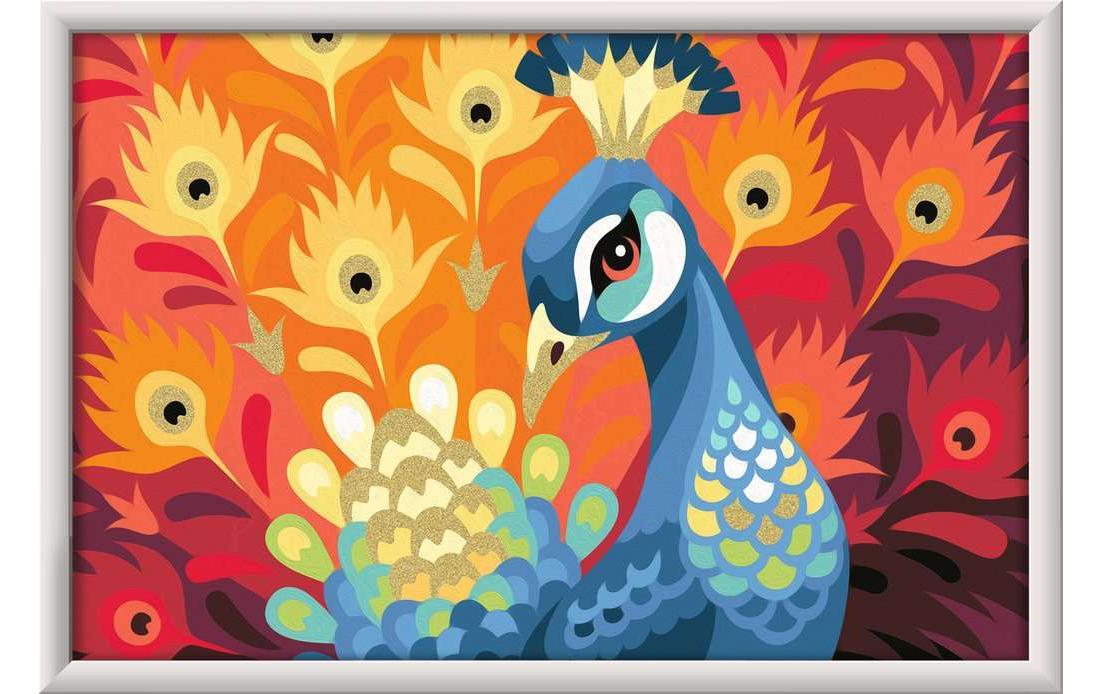 Ravensburger CreArt – Malen-nach-Zahlen-Set – Pfau – ab 11 Jahren