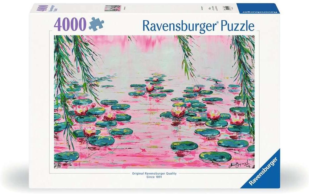 Ravensburger Puzzle Pink Water Lilies – 4000 Teile – 92 × 138 cm – ab 14 J.