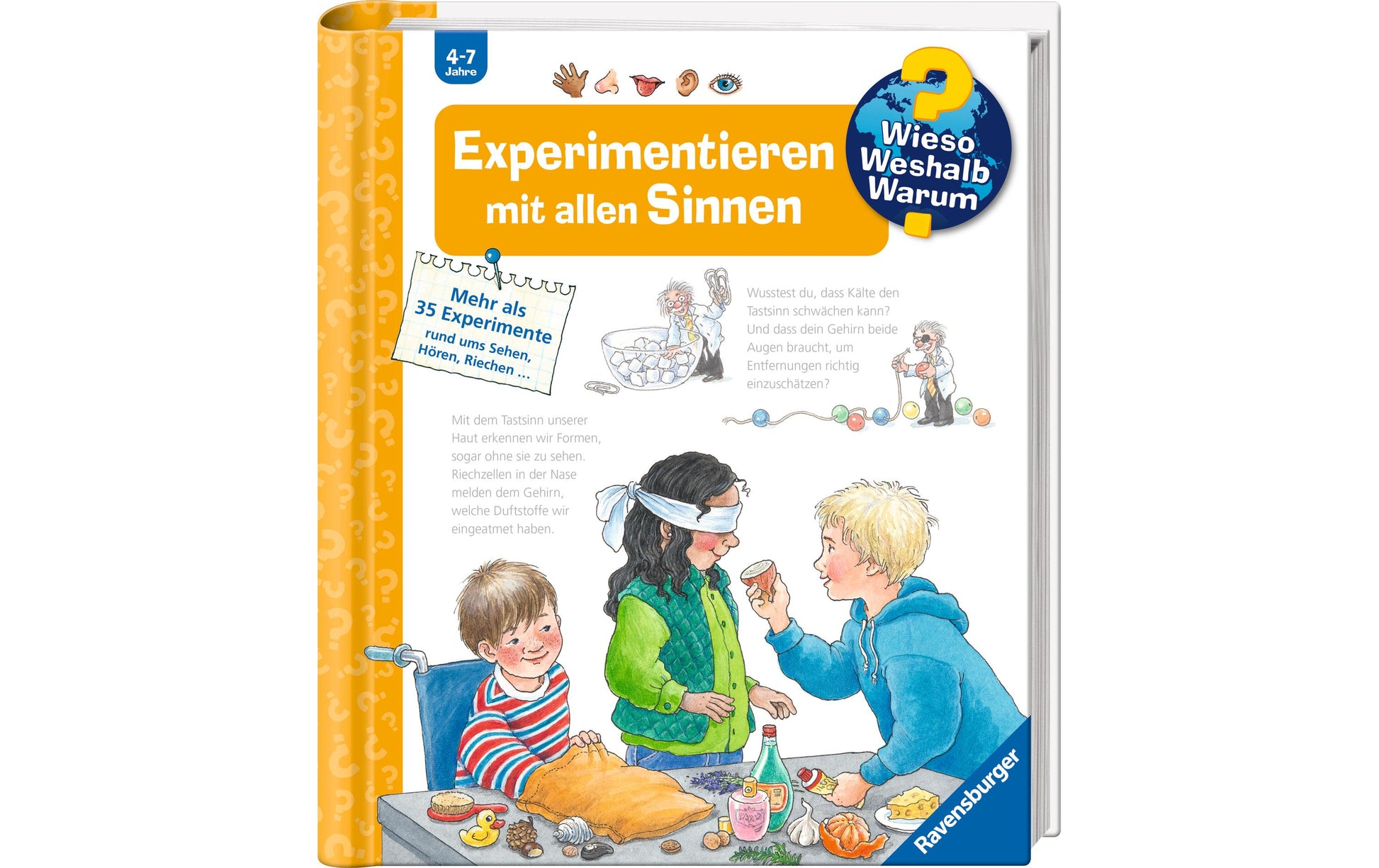 Ravensburger Buch – WWW: Experimentieren mit allen Sinnen, Spiralbindung, 16 Seiten, Deutsch, ab 4 Jahren