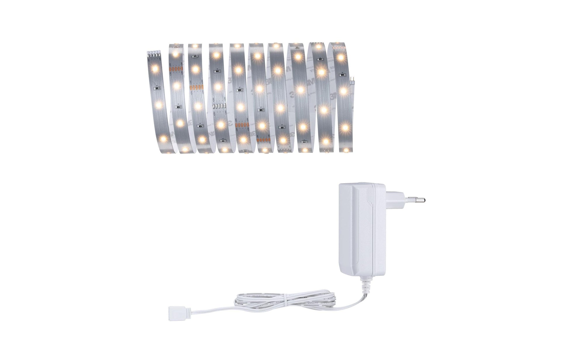 Paulmann LED-Strip MaxLED 250 – Set, 3 m, 900 lm, 12 W, 2700 K, dimmbar, weiss, inkl. Netzteil
