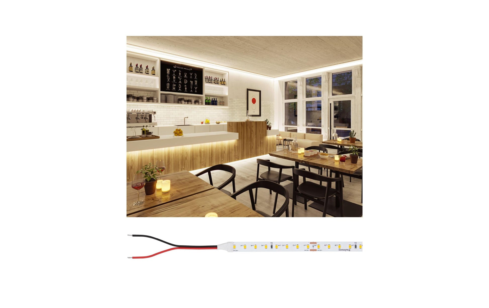 Paulmann LED-Strip Silber P75 827 – 5 m, 3500 lm, 23 W, 2700 K, dimmbar, weiss