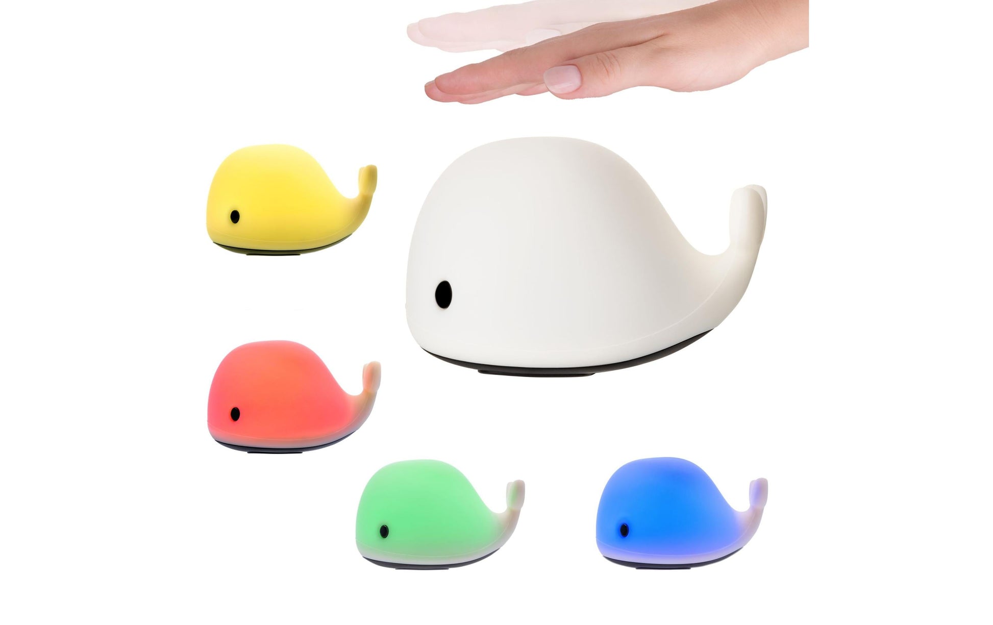 Pauleen Nachtlicht Night Whale – 20 lm, mehrfarbig, Akku, IP20 – Weiss