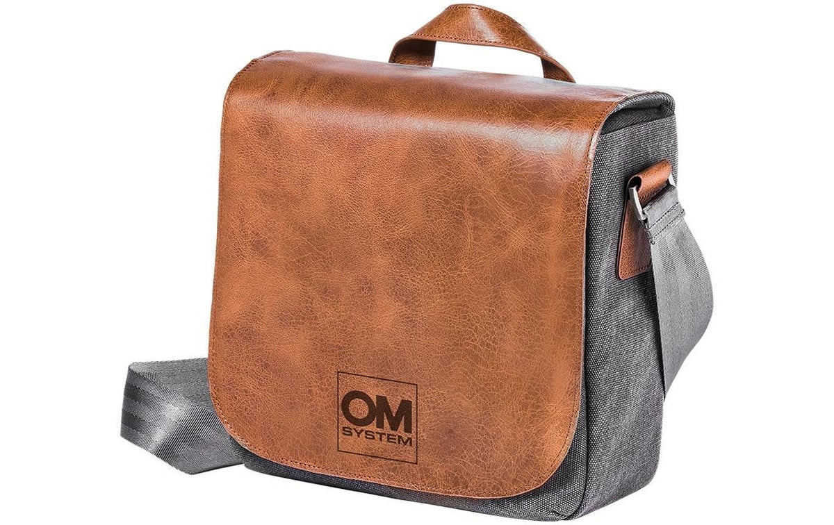 Om-system OM SYSTEM OM-D Messenger-Tasche – Canvas/Leder – Braun