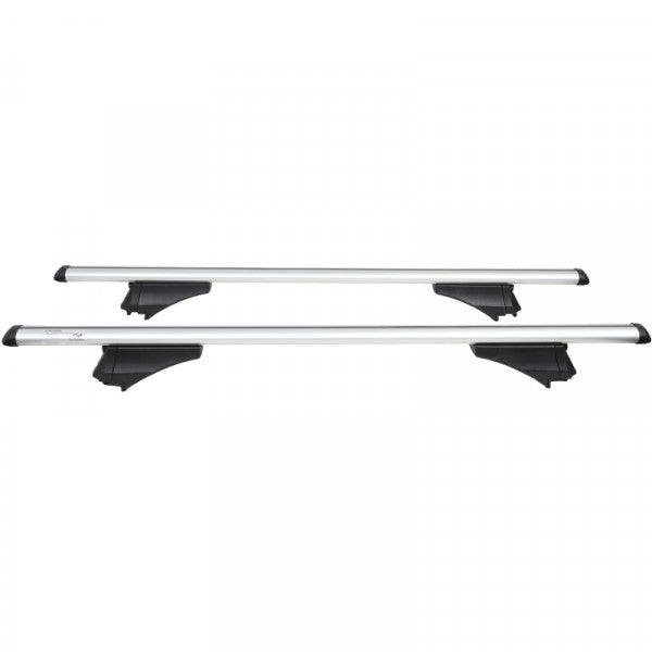 Fischer Relingträger TopLine L – 90 kg, 120 cm – für Relingmontage – Schwarz – Aluminium – 2 Stk.