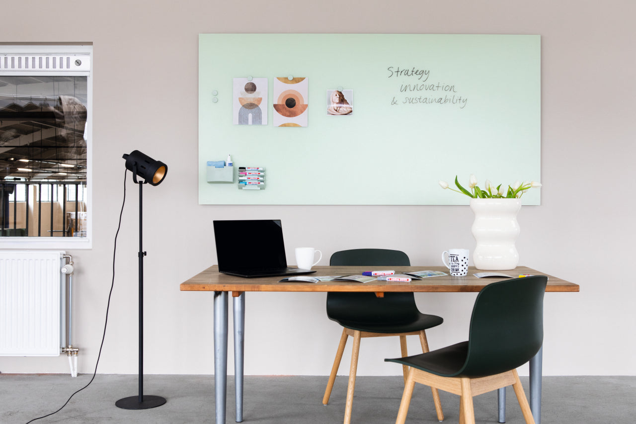 Legamaster Whiteboard – 200 × 100 cm, mattes Glas, magnetisch, Wandmontage, inkl. 2 Magnete