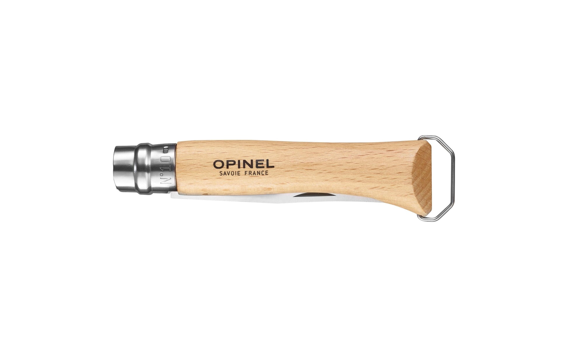 Opinel N°10 – Klappmesser 100 mm, rostfreier Stahl, Holz