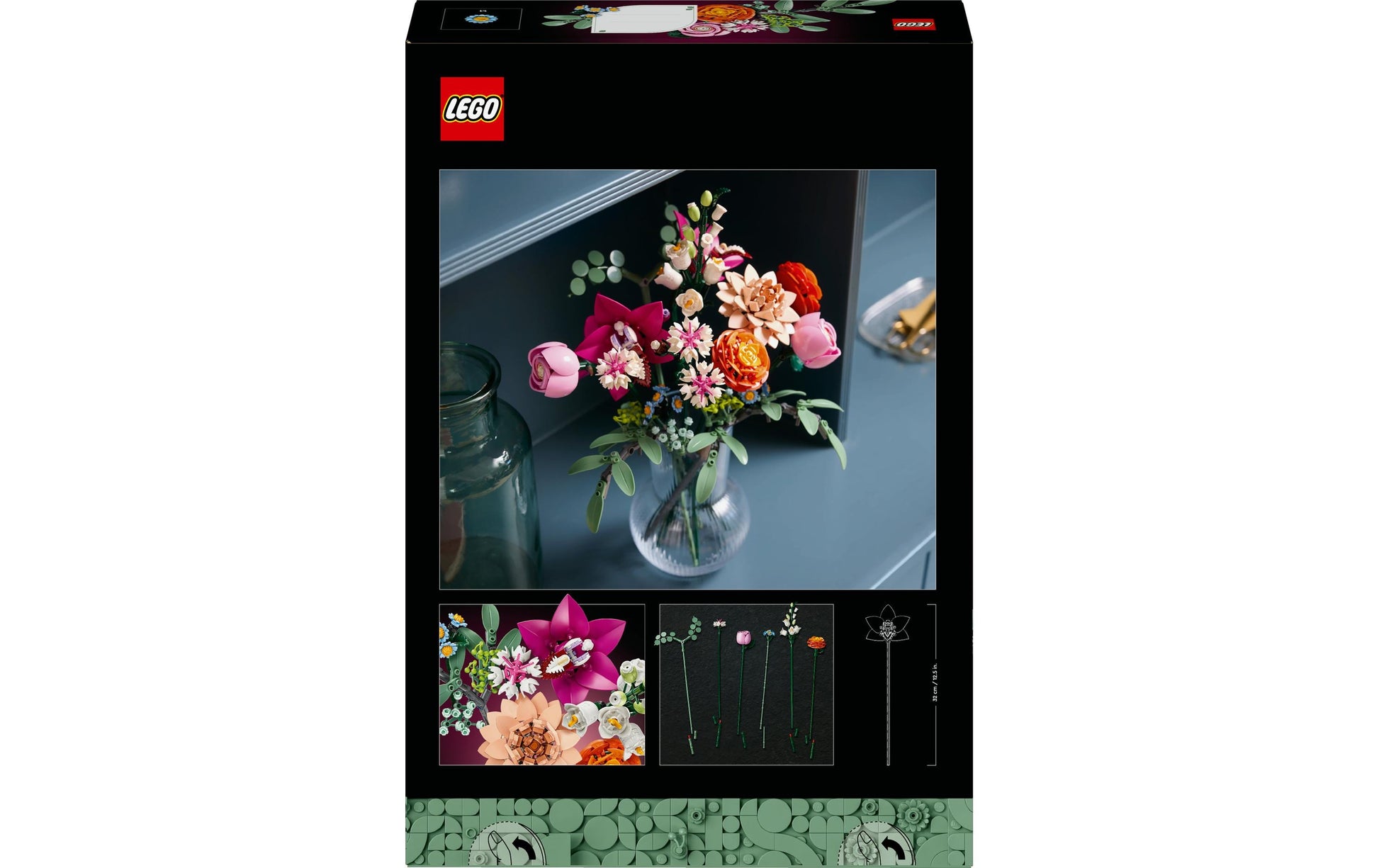 LEGO Botanicals Bauset – Blumenstrauss – 749-teilig – 38,2 × 7,05 × 26,2 cm – ab 18 J. – rosa