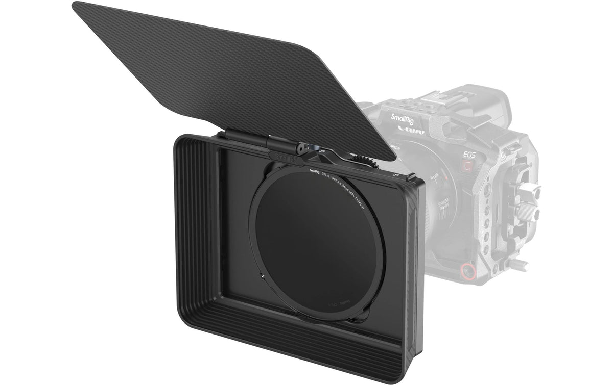 SmallRig 4411 Matte-Box – Aluminium, 171 × 49 × 153 mm, 379 g – mit verstellbarer Klemme, VND-Kit – Schwarz