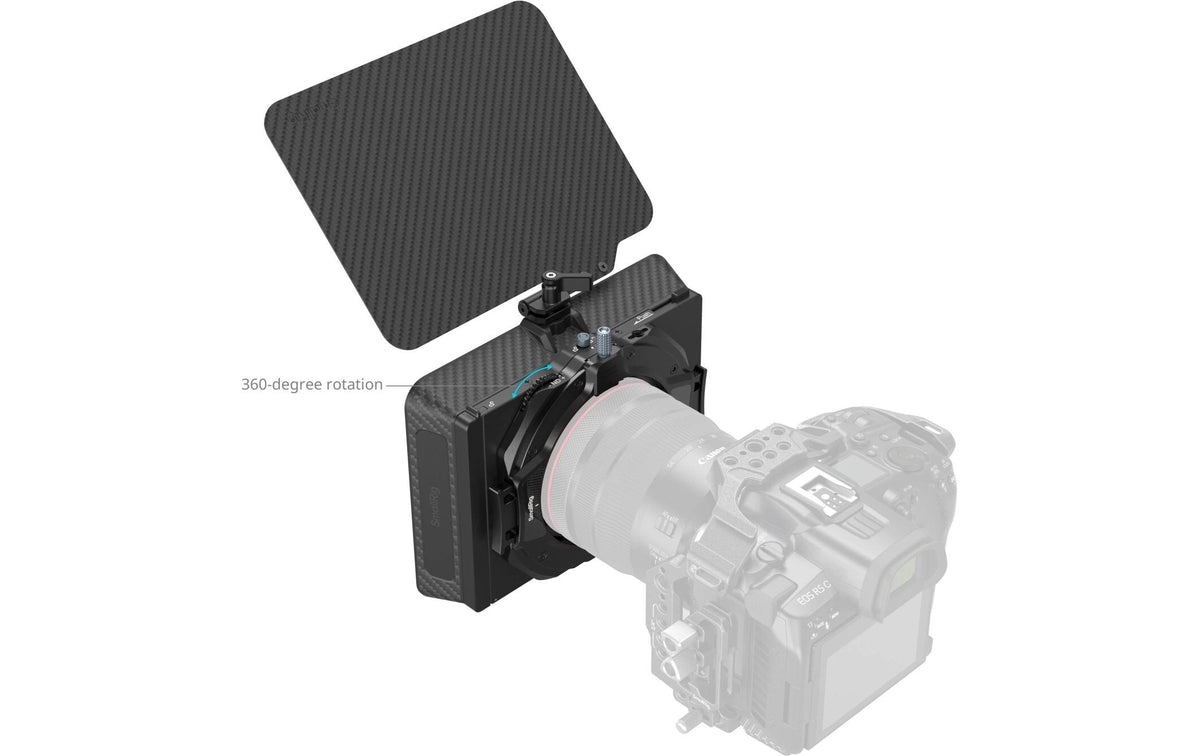SmallRig 4411 Matte-Box – Aluminium, 171 × 49 × 153 mm, 379 g – mit verstellbarer Klemme, VND-Kit – Schwarz