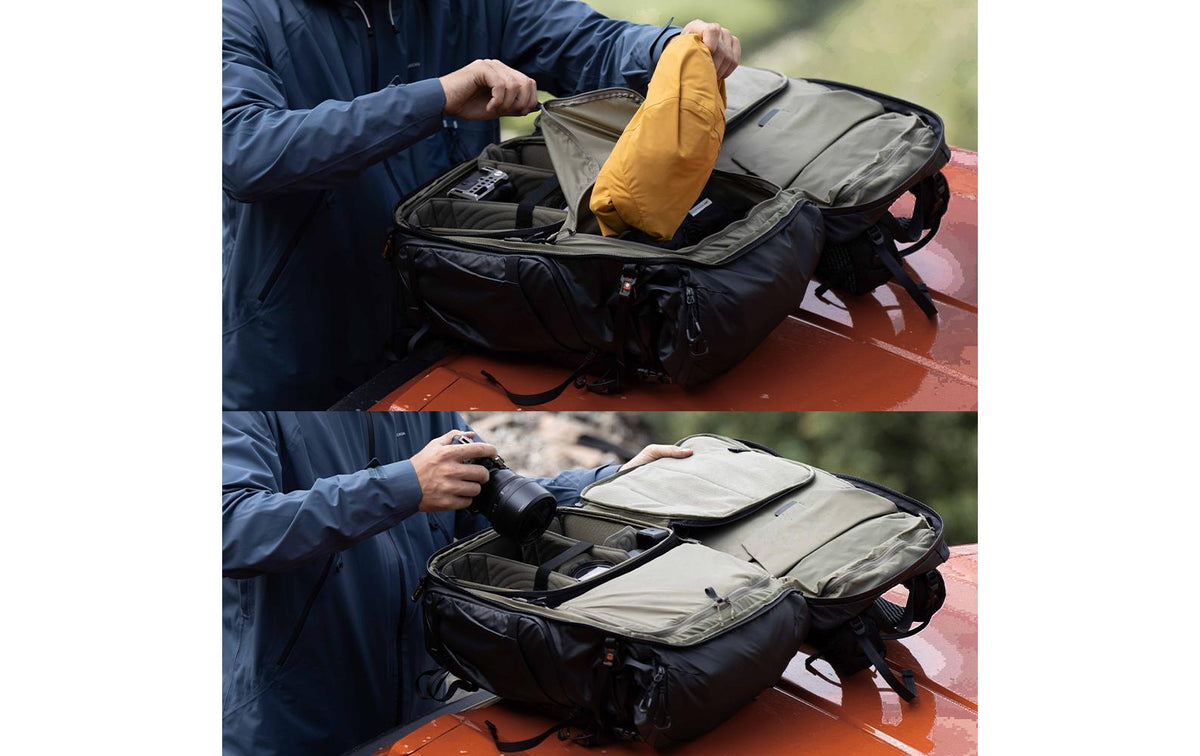 PGYTECH OnePro Flex 40 L Kamerarucksack – Cordura/Polyamid, spritzwassergeschützt – Schwarz