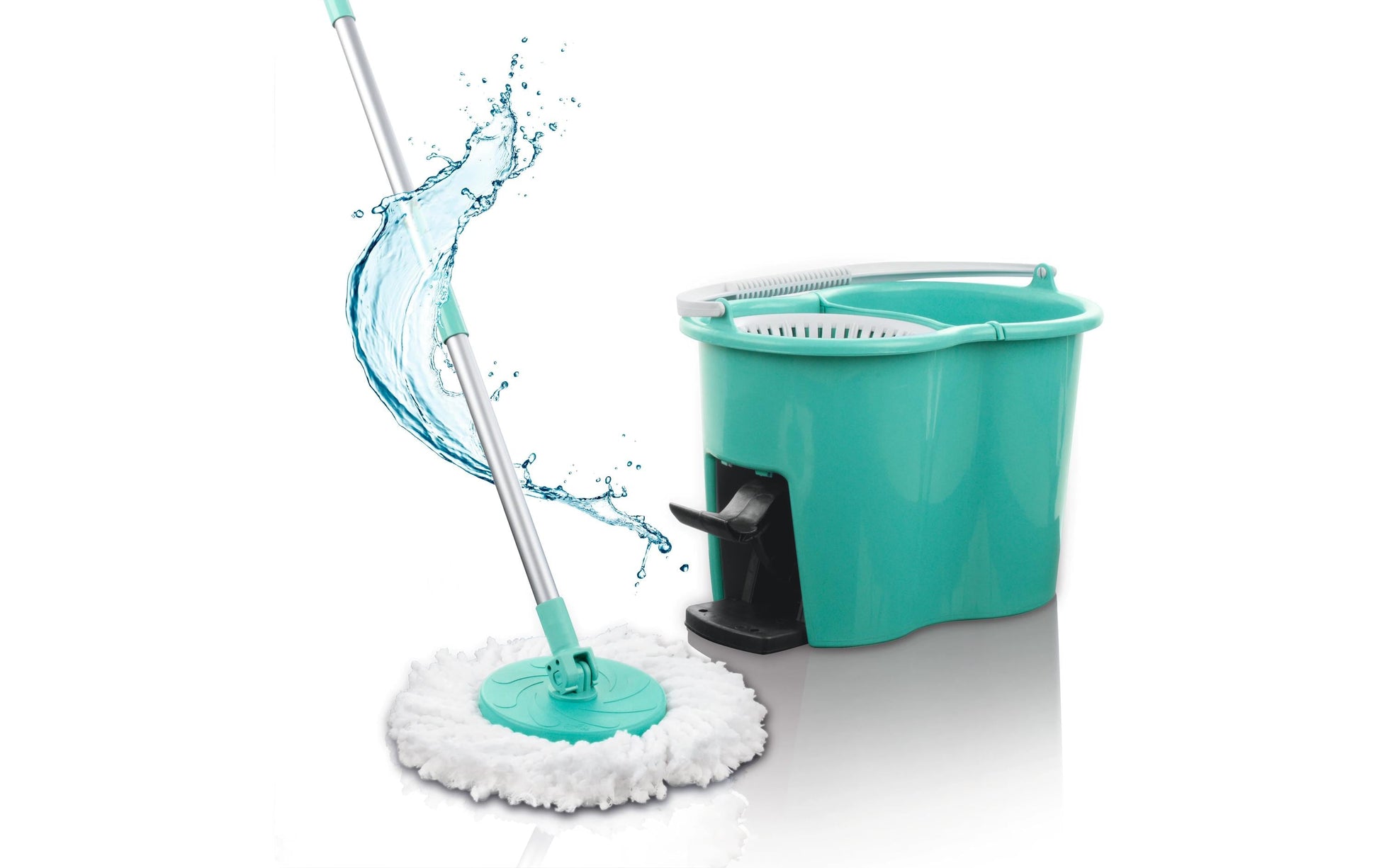 CLEANmaxx Wischmopp – türkis, für Laminat