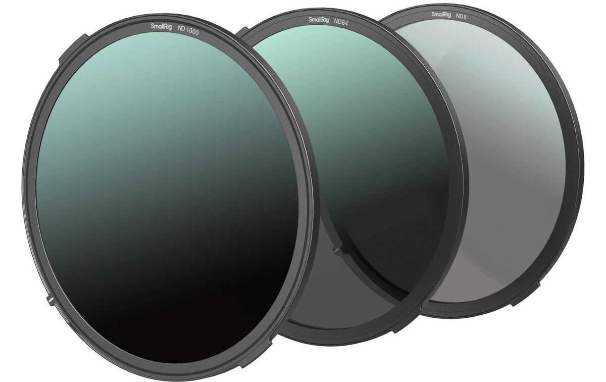 SmallRig 4799 ND-Filter-Set 102,8 mm – ND1000/ND64/ND8 – Aluminium/Glas – Schwarz – 3er-Pack