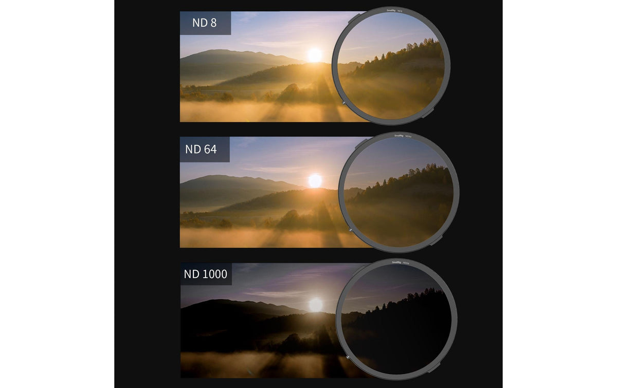 SmallRig 4799 ND-Filter-Set 102,8 mm – ND1000/ND64/ND8 – Aluminium/Glas – Schwarz – 3er-Pack