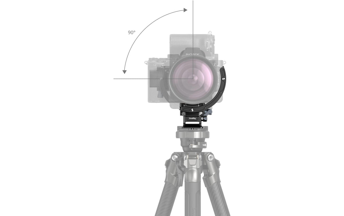 SmallRig 4349 Montageplatte H‑to‑V – für Sony, FUJIFILM, Nikon und andere – Schwarz – 2er-Pack