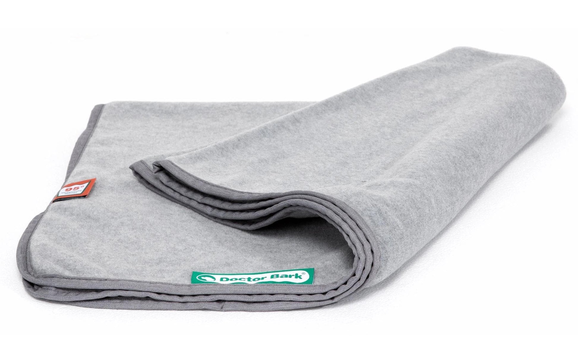 Doctor Bark Wohndecke – Fleece, Hellgrau – 100 × 140 cm – OEKO‑TEX Standard 100