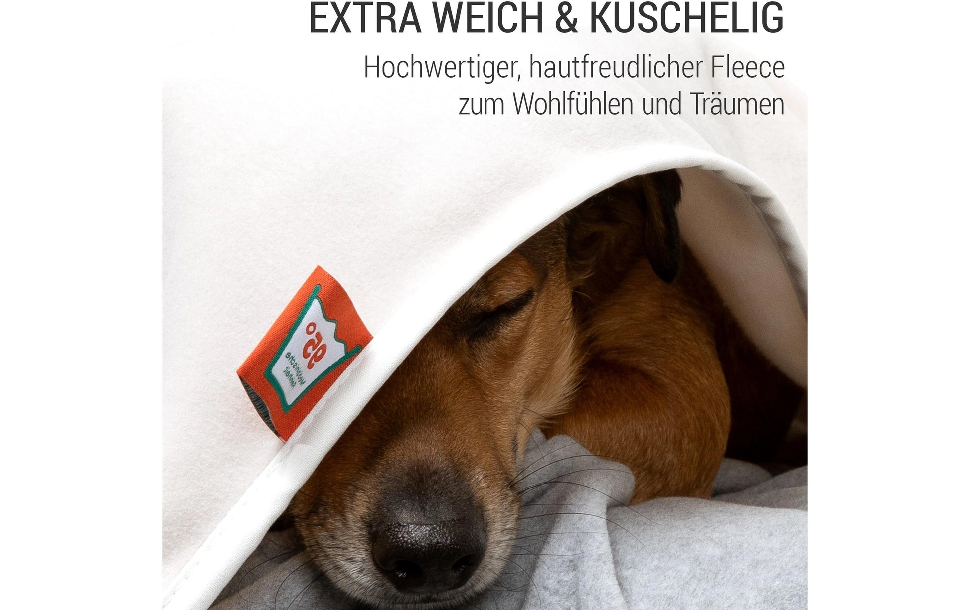 Doctor Bark Wohndecke – Fleece, Hellgrau – 100 × 70 cm – OEKO‑TEX Standard 100