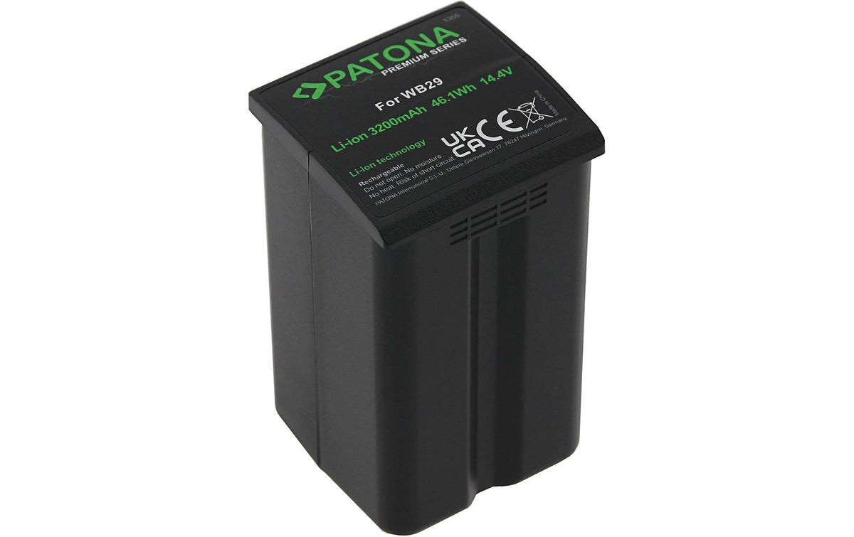 PATONA Premium Akku – Li-Ion Akku 3200 mAh (46 Wh), 14,4 V – für Godox AD200, AD200 Pro, WB29 – Schwarz