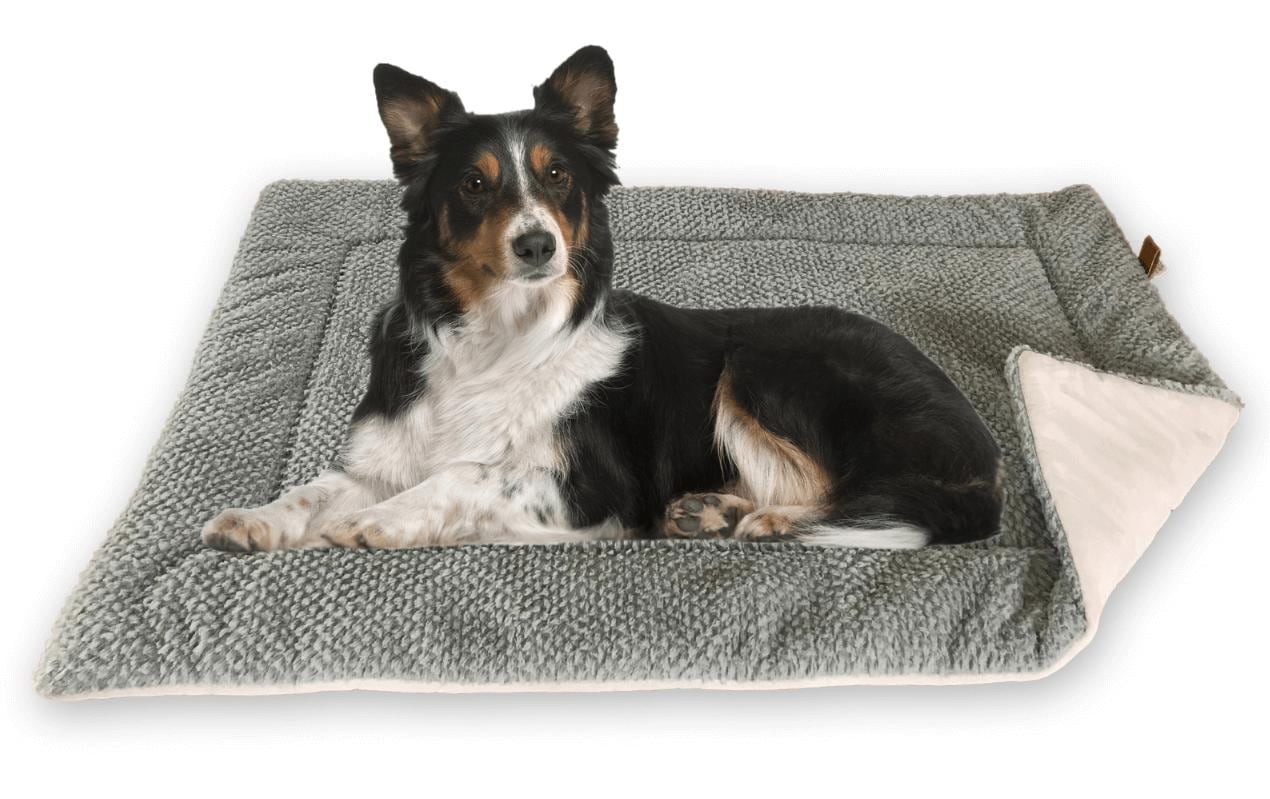 Fluffino Wohndecke – Polyester, Grau – 45 × 73 cm