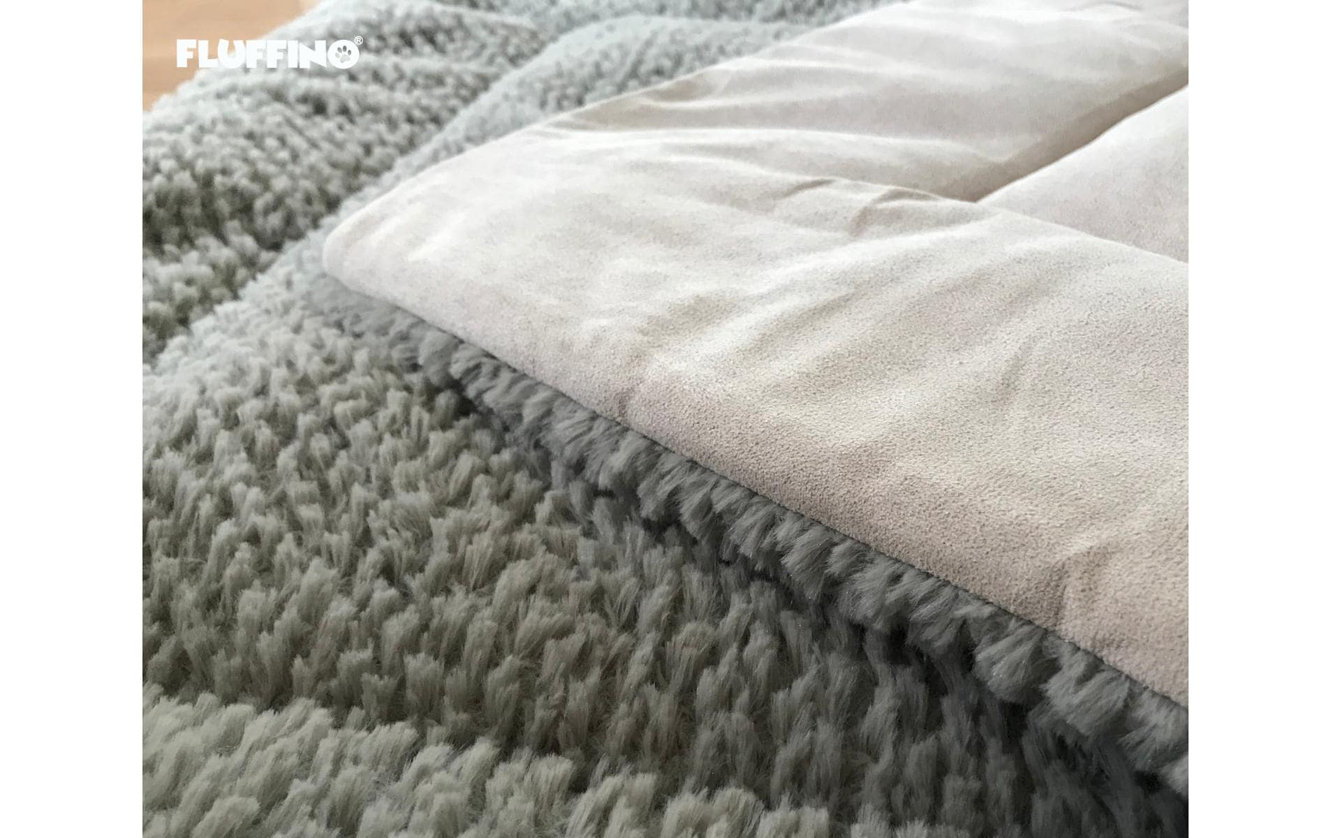 Fluffino Wohndecke – Polyester, Grau – 45 × 73 cm