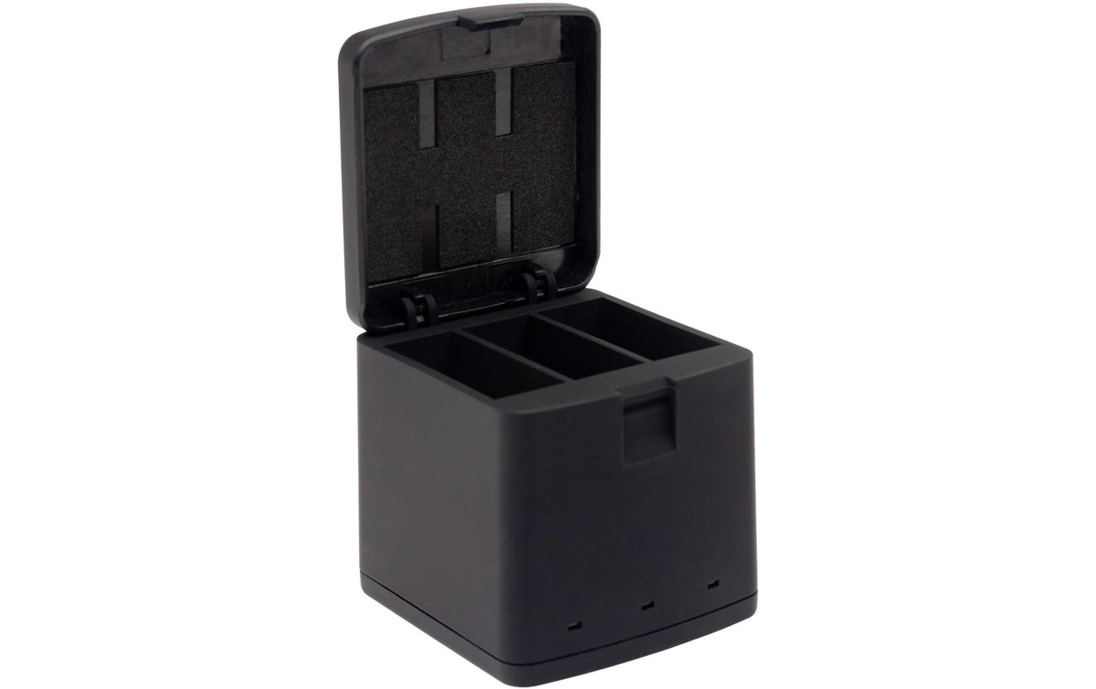 PATONA Ladebox 1795 – 3-fach, USB, schwarz – für GoPro AHDBT901, ADBAT001, ADDBD-211
