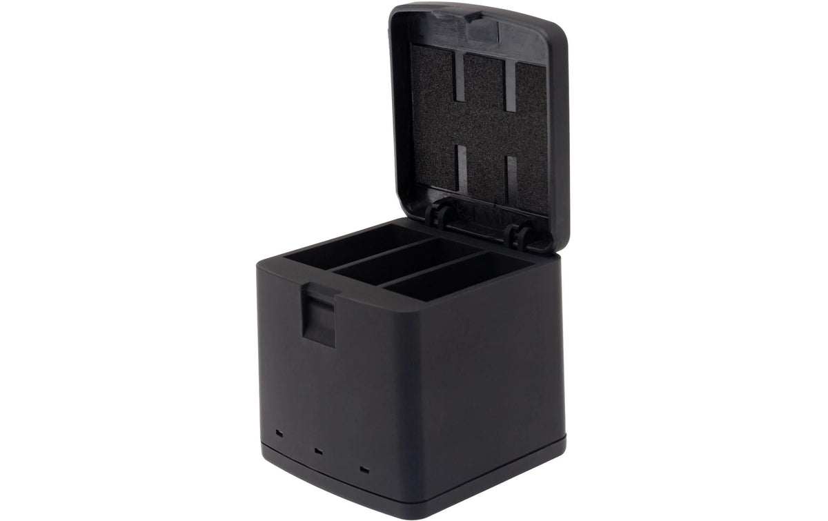 PATONA Ladebox 1795 – 3-fach, USB, schwarz – für GoPro AHDBT901, ADBAT001, ADDBD-211